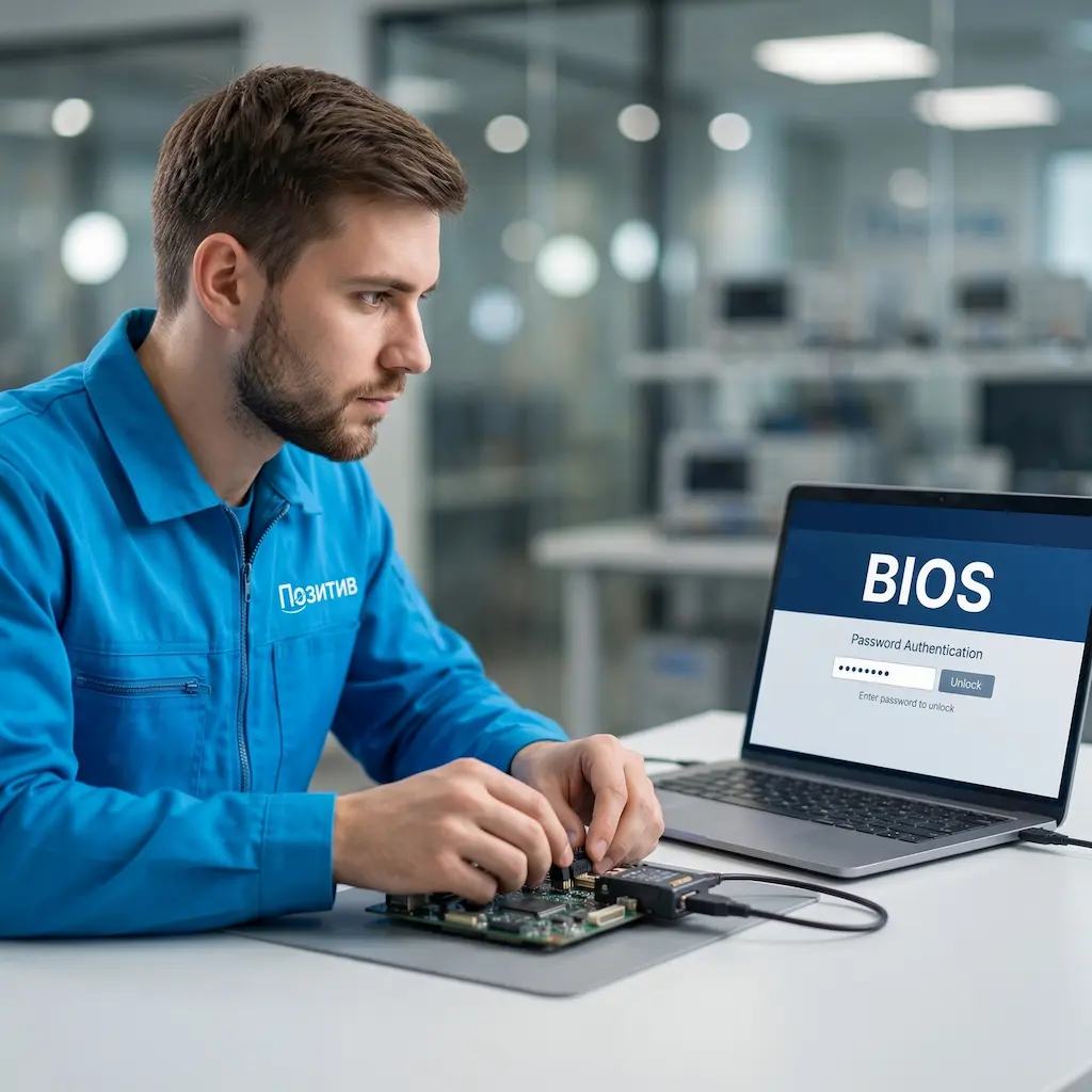 Снятие пароля BIOS ноутбука в Ломоносове