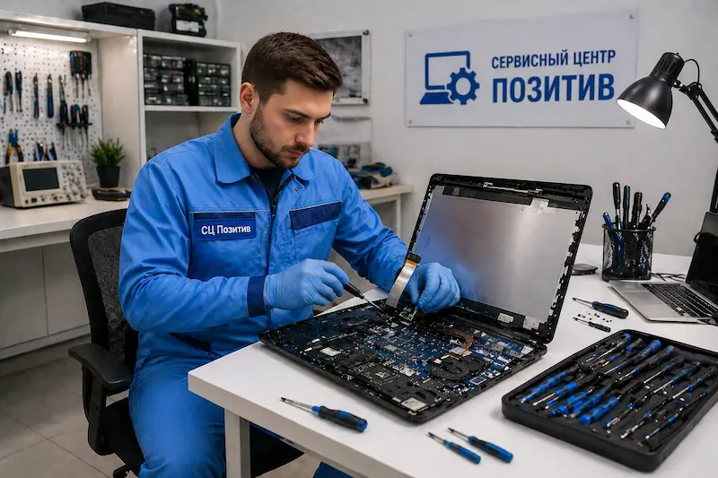 Замена шлейфа матрицы ноутбука в Ломоносове