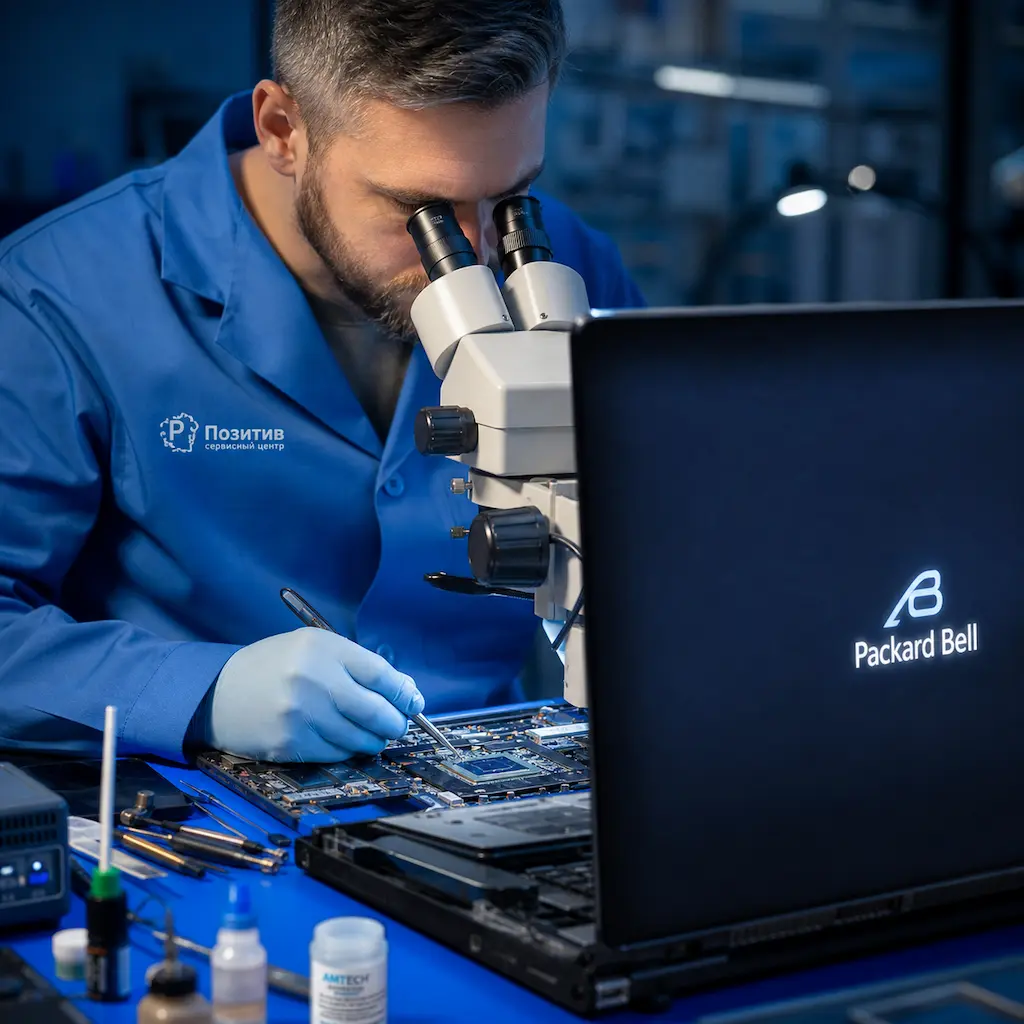 Замена видеокарты ноутбука Packard Bell в Ломоносове