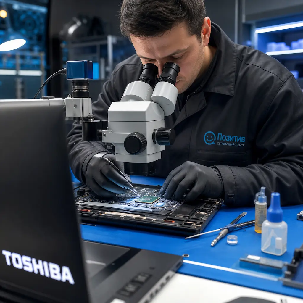 Замена видеокарты ноутбука Toshiba в Ломоносове
