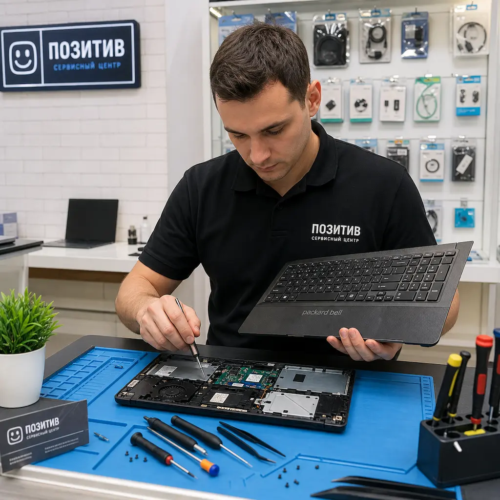 заменить клавиатуру на ноутбуке Packard Bell в Ломоносове
