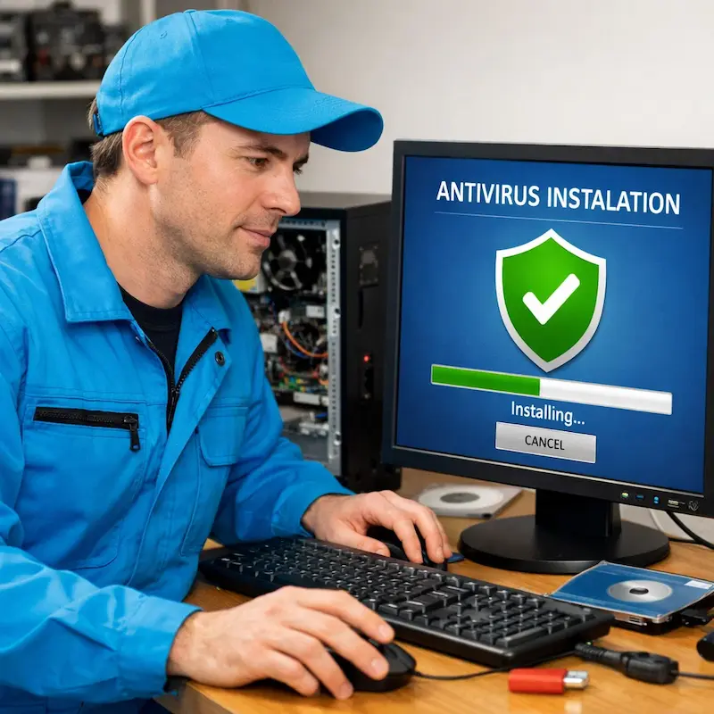 Установка антивируса на ноутбук в Ломоносове
