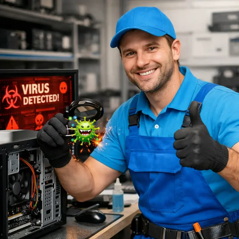 Удаление вирусов с компьютера в Ломоносове