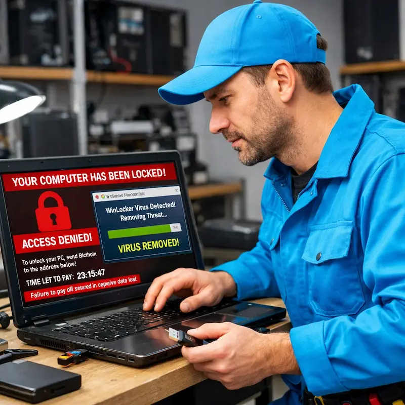 Поможем разблокировать компьютер и ноутбук в Ломоносове